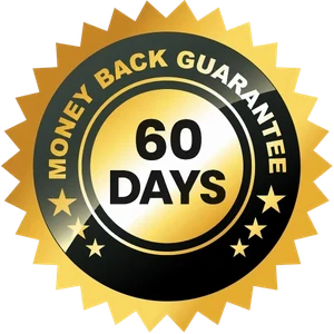 60-day money-back guarantee seal